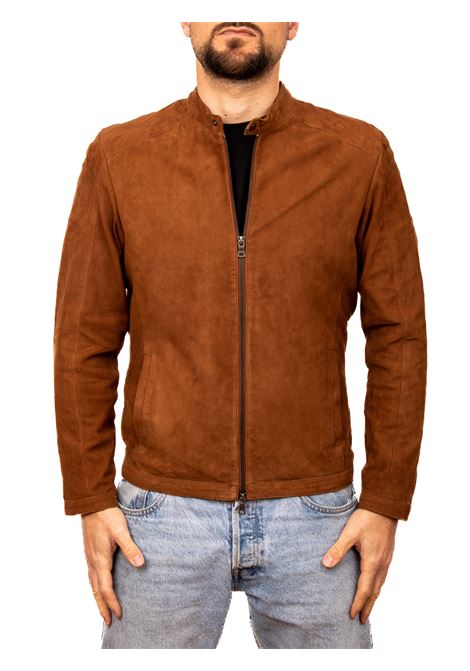 Tan suede jacket PK BY PASKAL | 771CAM-WHISKY